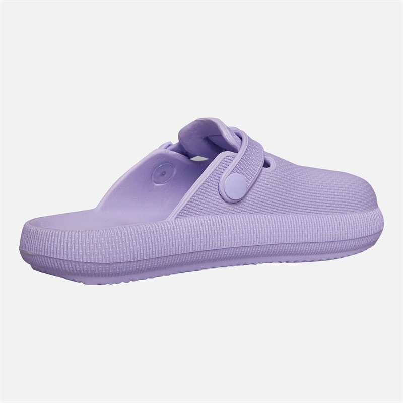 Board Angels Girls Junior Clog Sandals Lilac - Image 4
