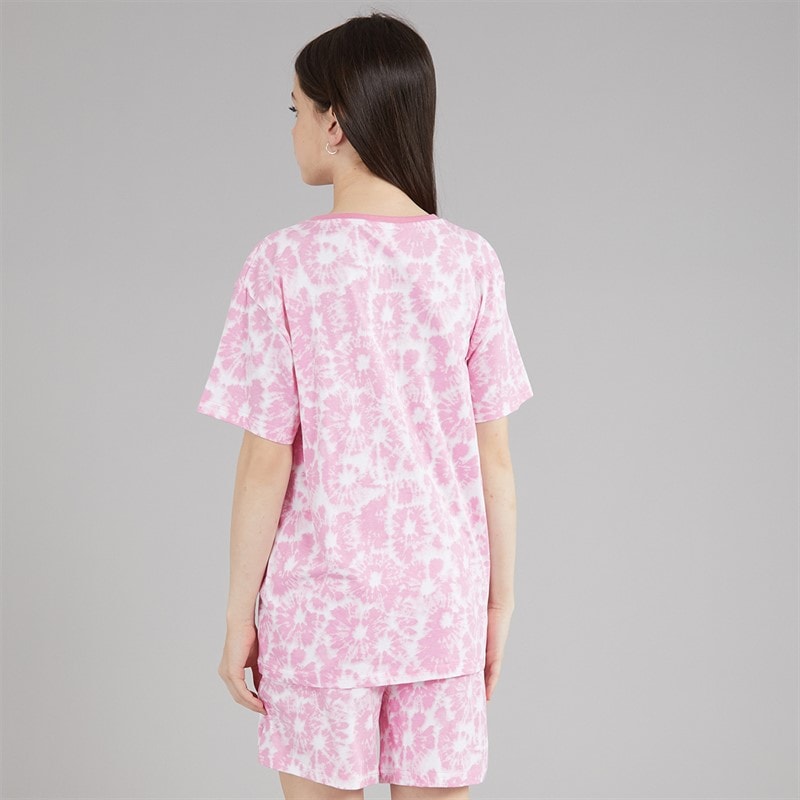 Board Angels Girls T-Shirt And Shorts PJ Set Pink - Image 2