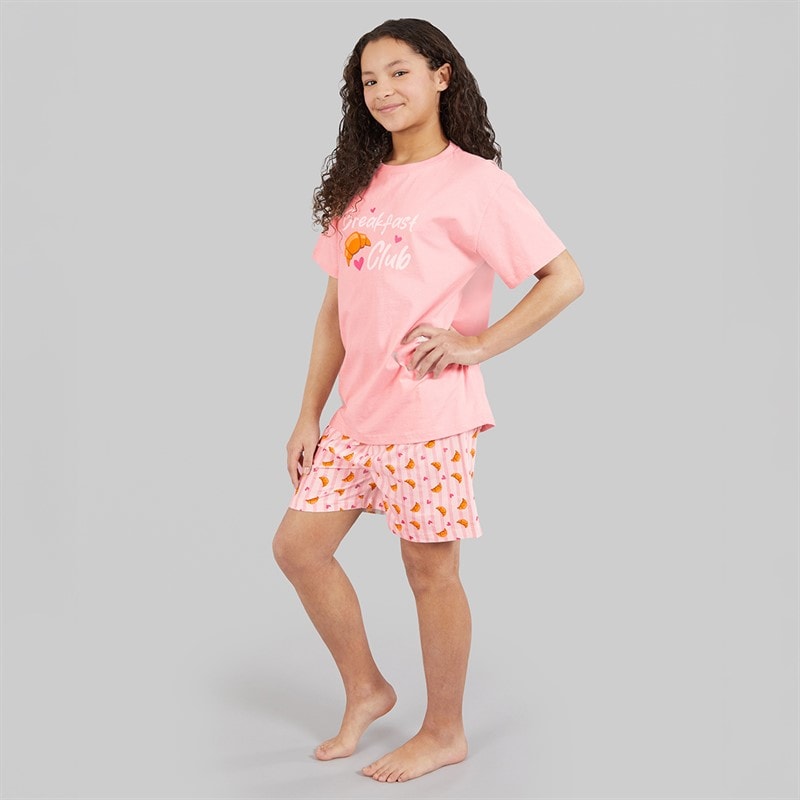 Board Angels Girls T-Shirt And Shorts Pyjama Set Multi - Image 3