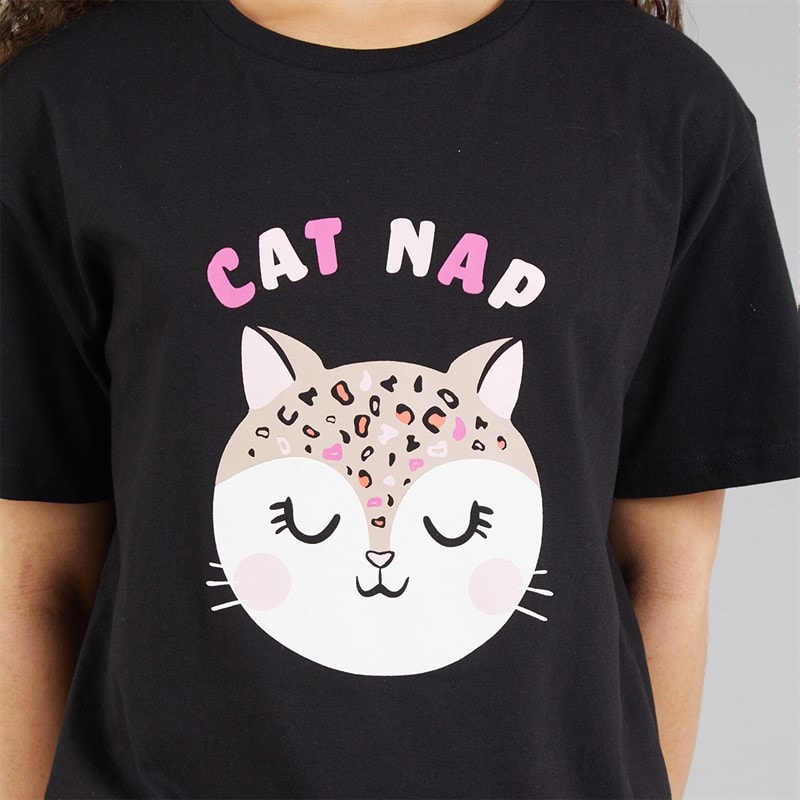 Board Angels Girls T-Shirt And Shorts PJ Set Multi - Image 3