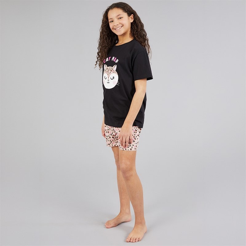 Board Angels Girls T-Shirt And Shorts PJ Set Multi - Image 4