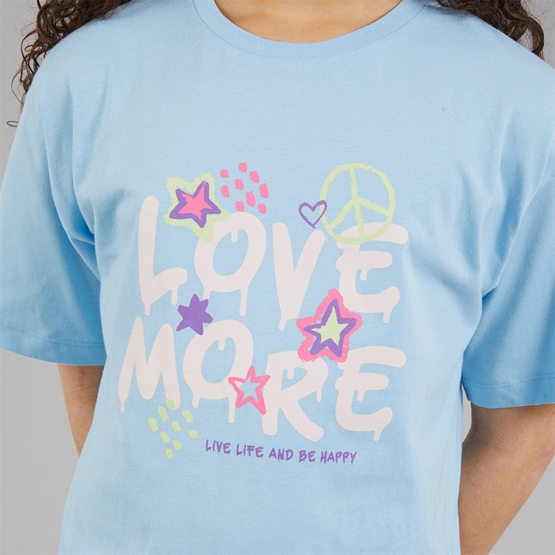Board Angels Girls T-Shirt And Shorts Set Blue Mix - Image 3