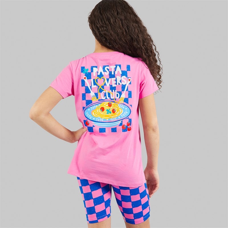 Board Angels Girls T-Shirt And Shorts Set Pink/Blue - Image 2