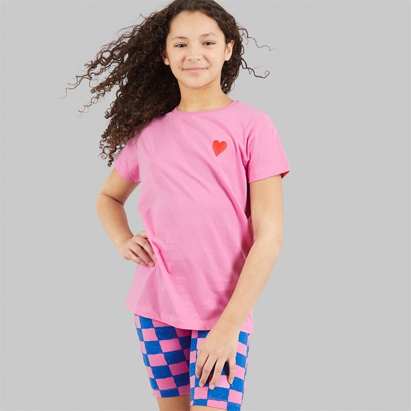 Board Angels Girls T-Shirt And Shorts Set Pink/Blue - Image 3