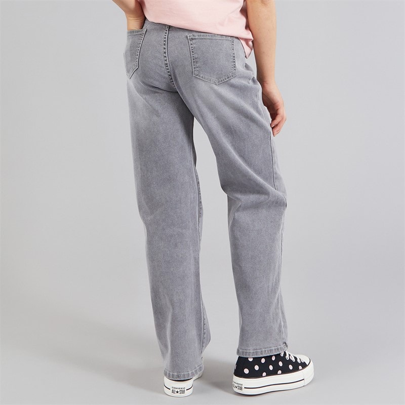 Board Angels Girls Relaxed Jeans Light Grey Wash - Image 2
