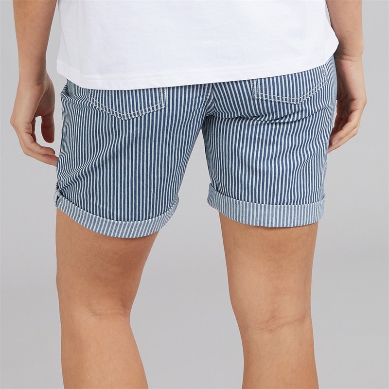 Board Angels Womens Striped Shorts Blue Stripe - Image 2
