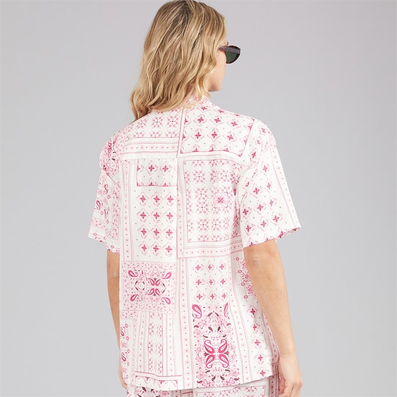 Board Angels Womens Bandana Print Shirt Pink Print - Image 2