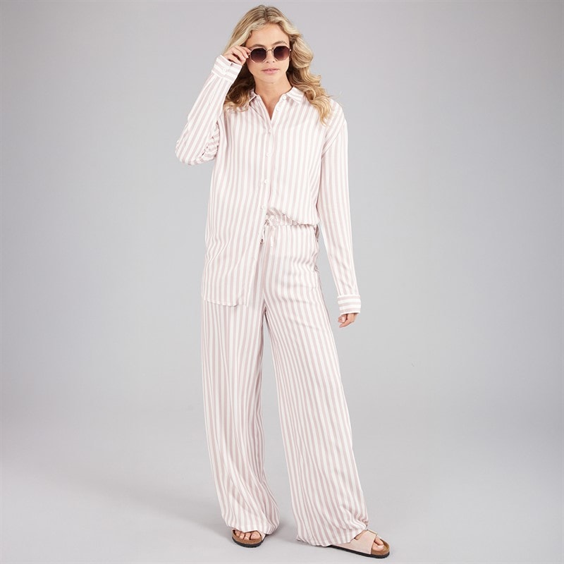 Board Angels Womens Set Long Shirt And Trousers Set Pink - Image 4