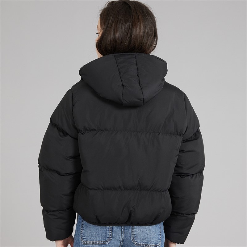 Board Angels Girls Short Puffer Jacket Black - Image 2