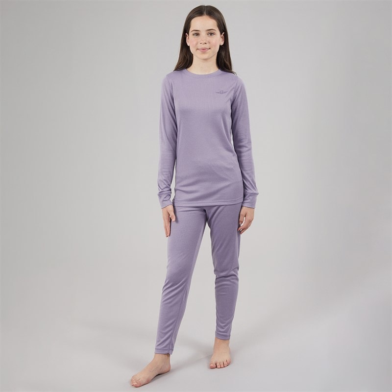 Board Angels Girls Baselayer Set Dusky Purple - Image 4