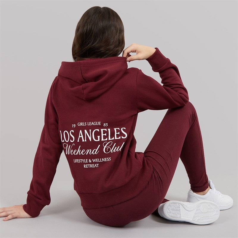 Board Angels Girls Collegiate Hoodie And Leggings Set Zinfandel