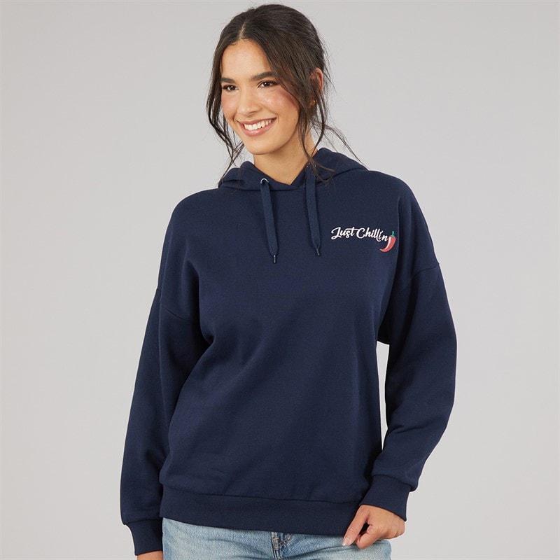 Board Angels Womens Chilli Hoodie Salute Navy - Image 2