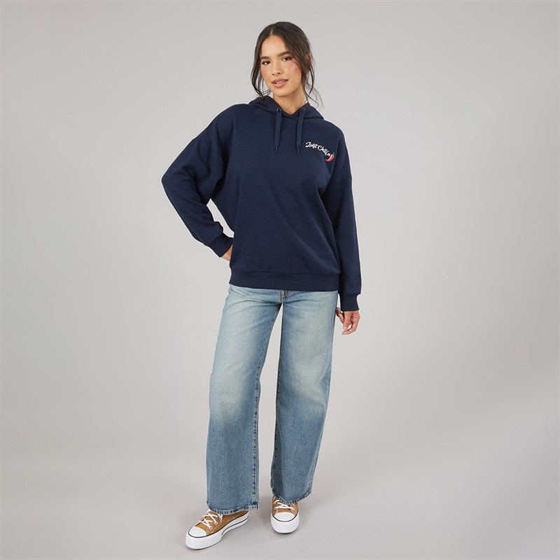 Board Angels Womens Chilli Hoodie Salute Navy - Image 4