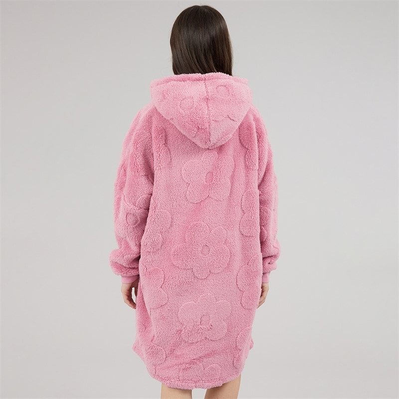 Board Angels Girls Oversized Blanket Hoodie Pink Multi - Image 2
