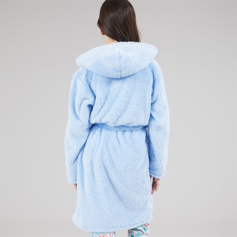 Board Angels Girls Dressing Gown Windsurfer Blue - Image 2
