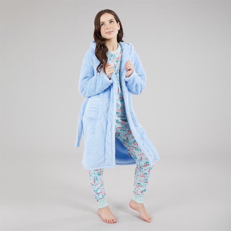 Board Angels Girls Dressing Gown Windsurfer Blue - Image 3