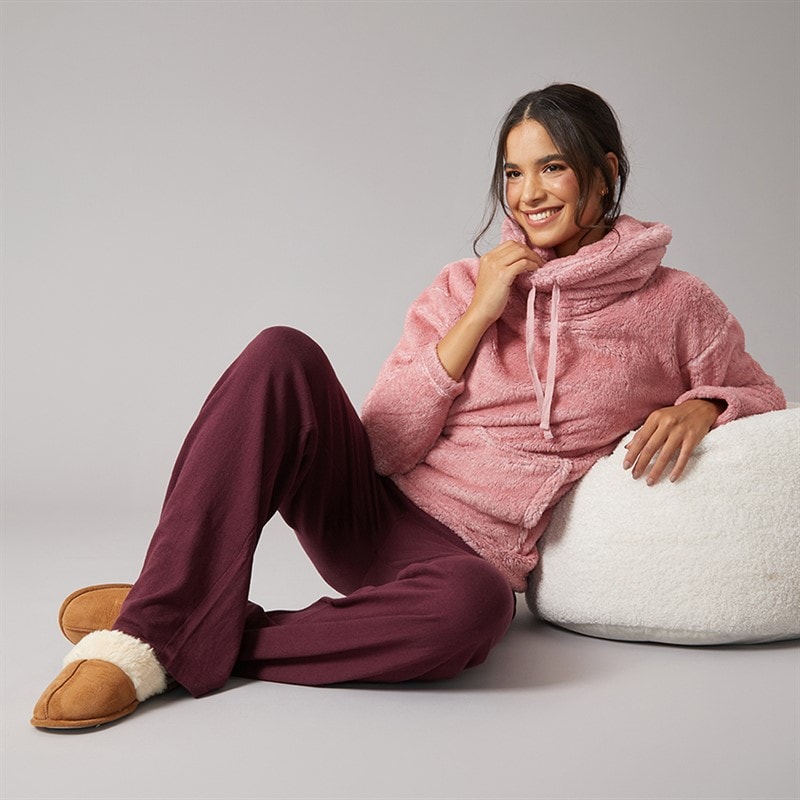 Board Angels Womens Frosted Wellsoft Snuggle Top Rose Pink - Image 4