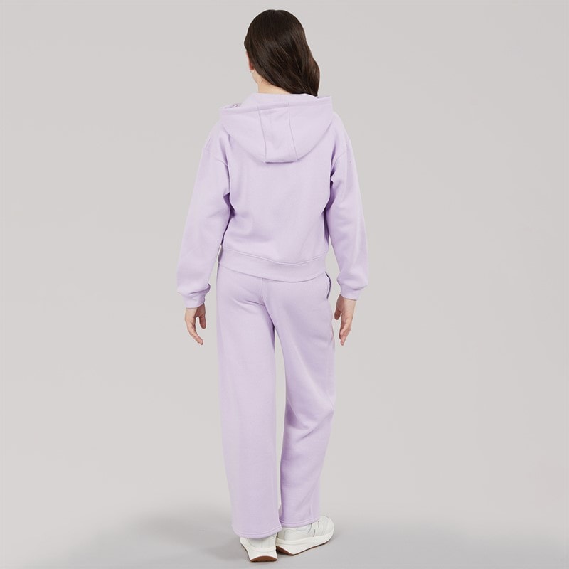 Board Angels Girls Zip-Through Hoodie And Open Hem Joggers Tracksuit Dusky Lilac - Image 2