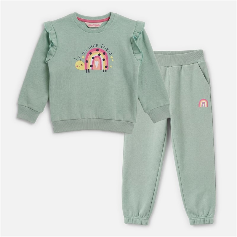 Board Angels Girls Sweatshirt And Joggers Set Silt Green