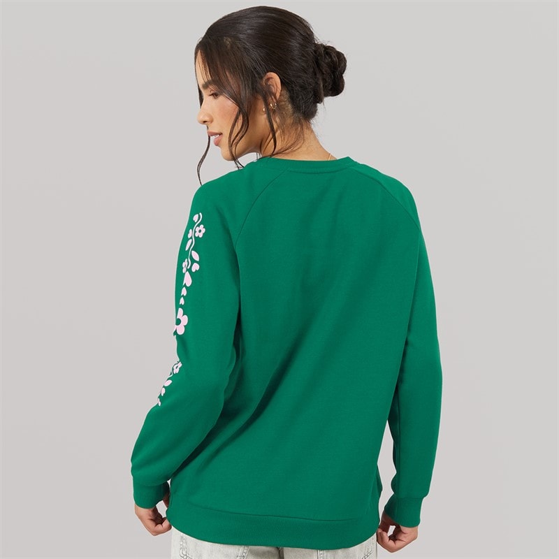 Board Angels Womens Crew Neck Sweatshirt Evergreen - Image 2
