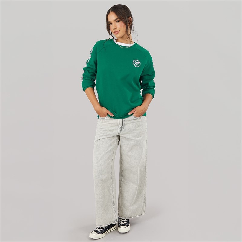 Board Angels Womens Crew Neck Sweatshirt Evergreen - Image 4