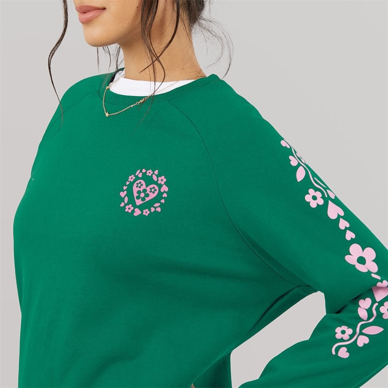 Board Angels Womens Crew Neck Sweatshirt Evergreen - Image 5