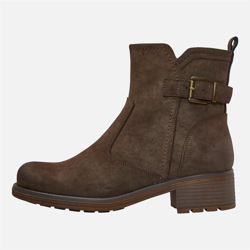 Board Angels Womens Monteux Buckled Ankle Boots Brown - Image 2