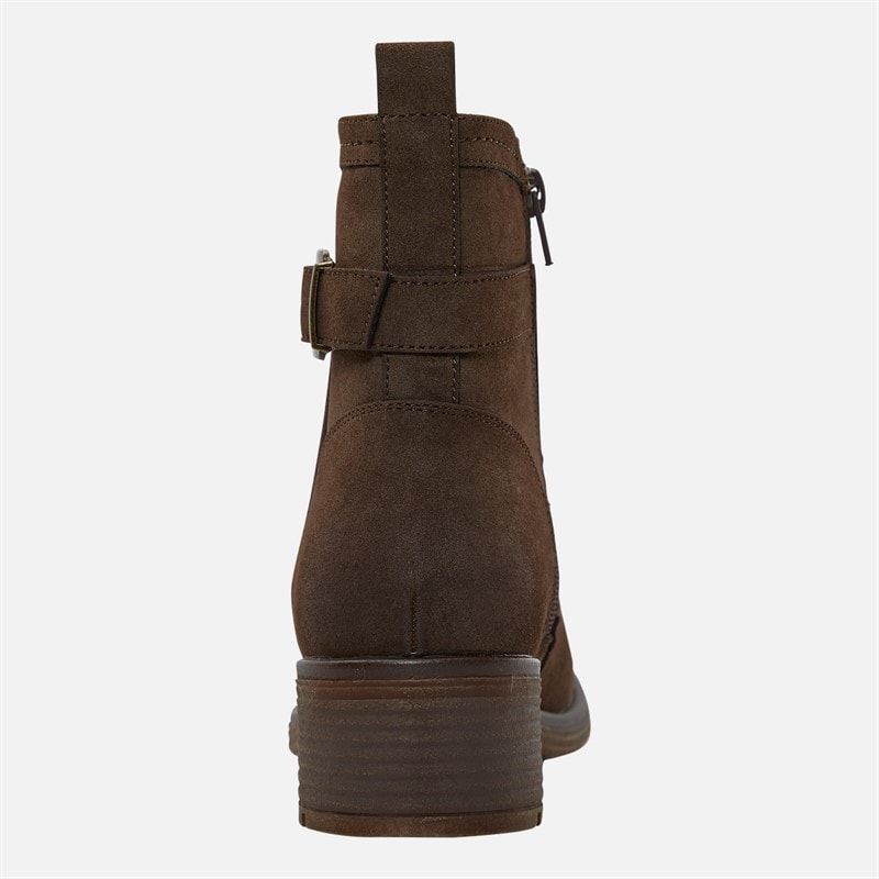 Board Angels Womens Monteux Buckled Ankle Boots Brown - Image 4