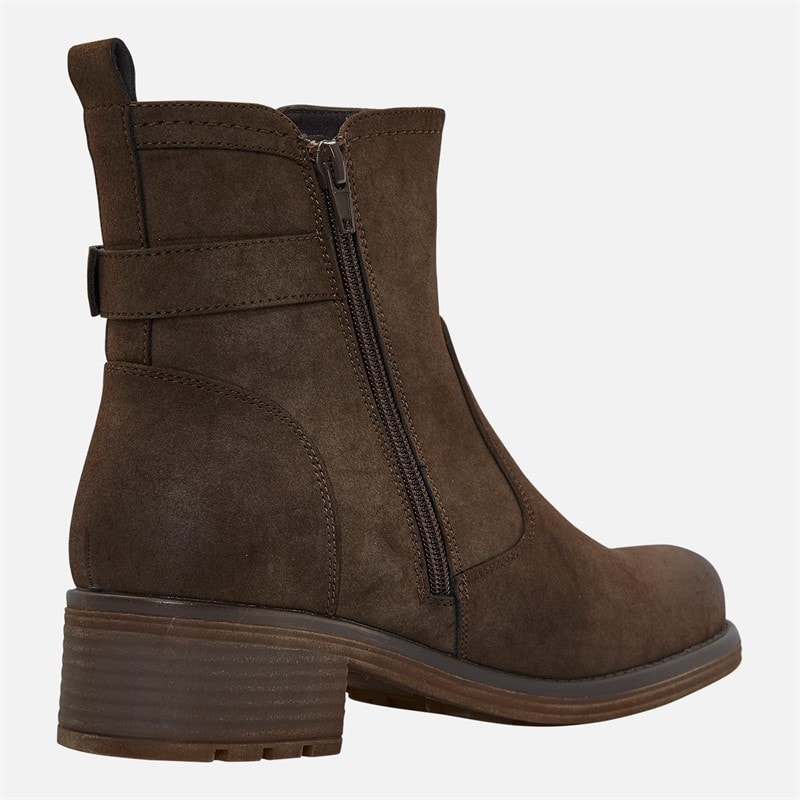 Board Angels Womens Monteux Buckled Ankle Boots Brown - Image 5