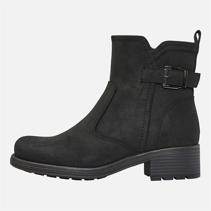 Board Angels Womens Monteux Buckled Ankle Boots Black - Image 2