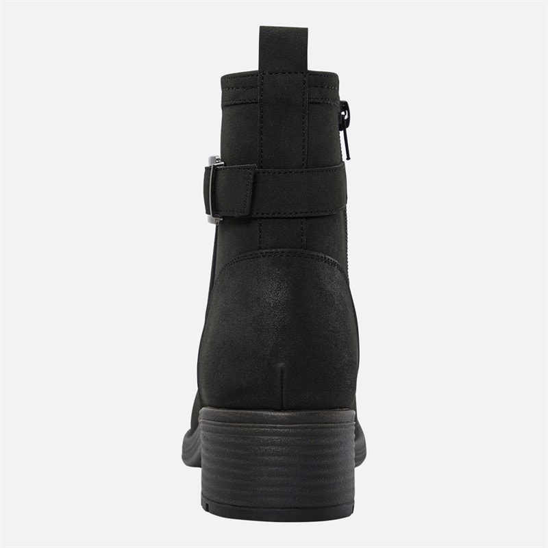 Board Angels Womens Monteux Buckled Ankle Boots Black - Image 4