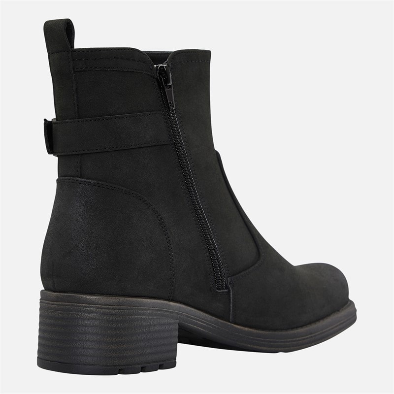 Board Angels Womens Monteux Buckled Ankle Boots Black - Image 5