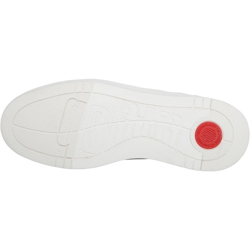 FitFlop Mens Rally X Leather Trainers White - Image 2