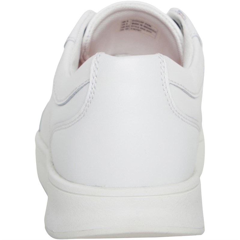 FitFlop Mens Rally X Leather Trainers White - Image 3