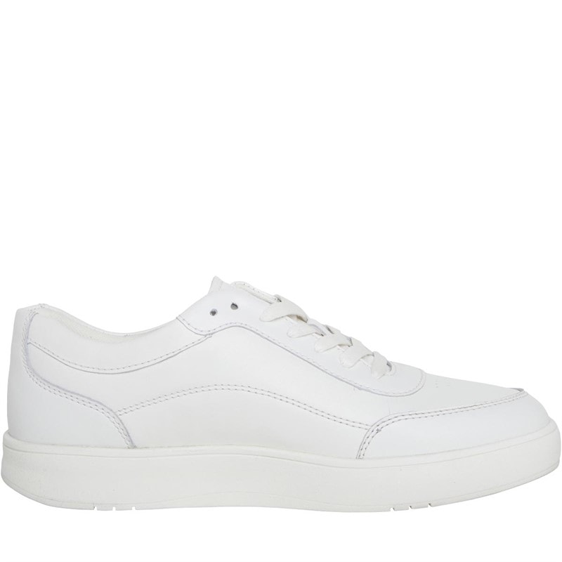 FitFlop Mens Rally X Leather Trainers White - Image 5