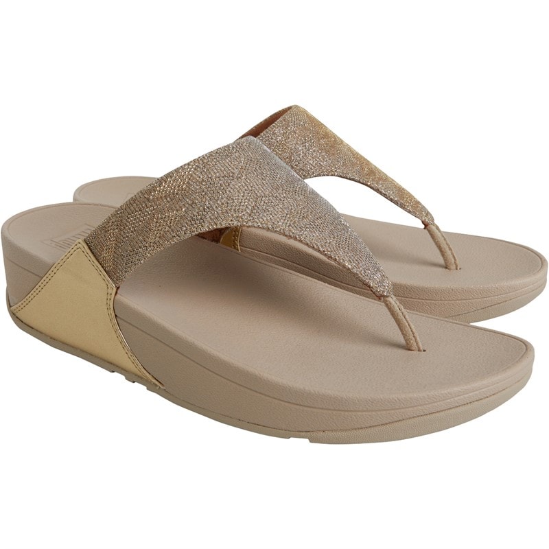 FitFlop Womens Lulu Glitz Sandals Platino - Image 1