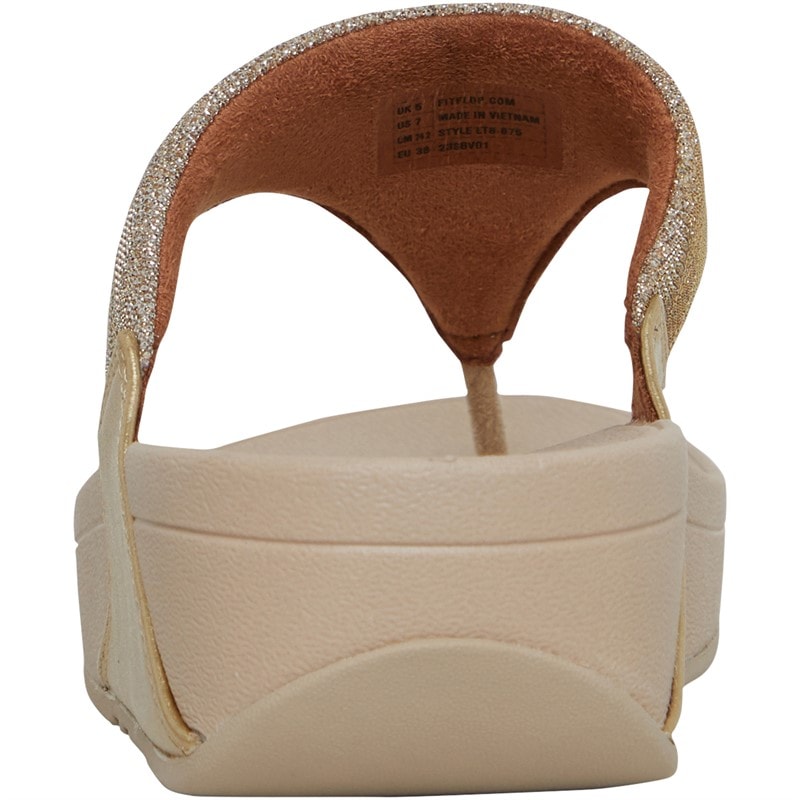 FitFlop Womens Lulu Glitz Sandals Platino - Image 4