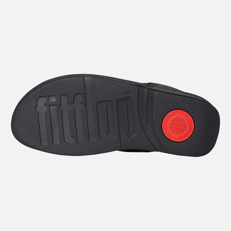FitFlop Womens Lulu Bejewelled Trim Toe Post Sandals Black - Image 3