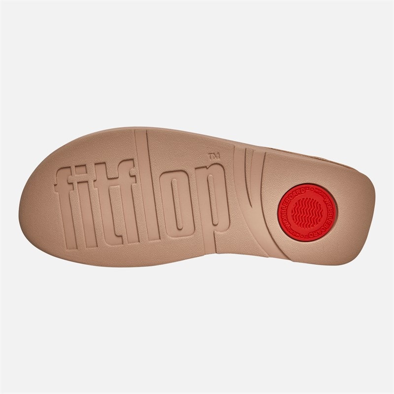 FitFlop Womens Halo Shimmer Toe Post Sandals Beige - Image 3