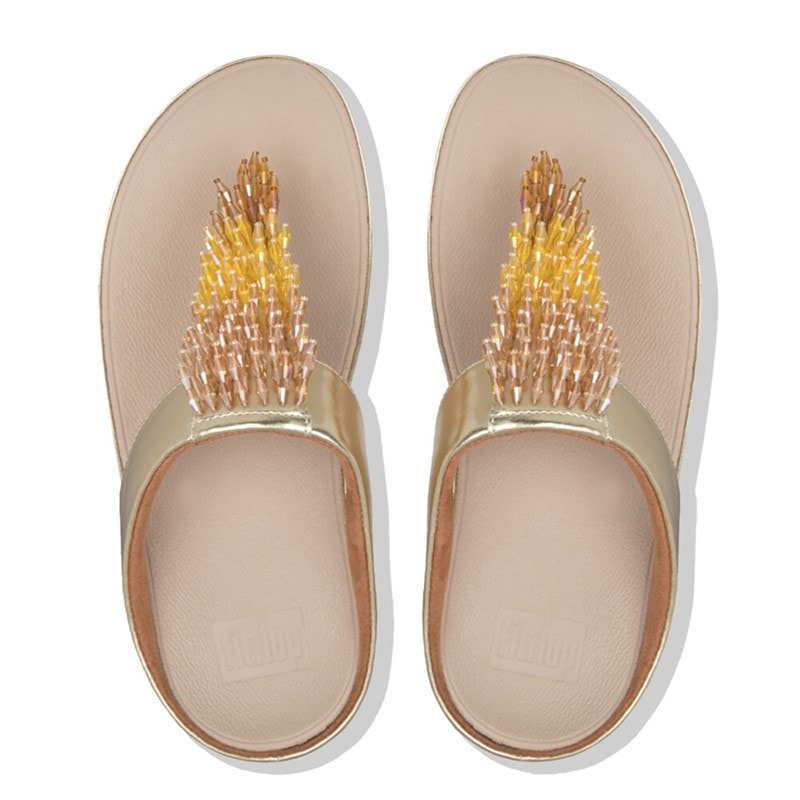 FitFlop Womens Rumba Ombre Toe Post Sandals Platino - Image 2
