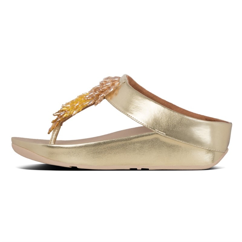 FitFlop Womens Rumba Ombre Toe Post Sandals Platino - Image 3