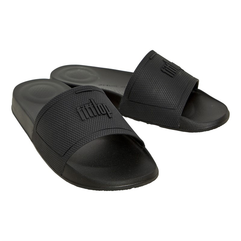 FitFlop Womens Iqushion Sliders All Black - Image 1