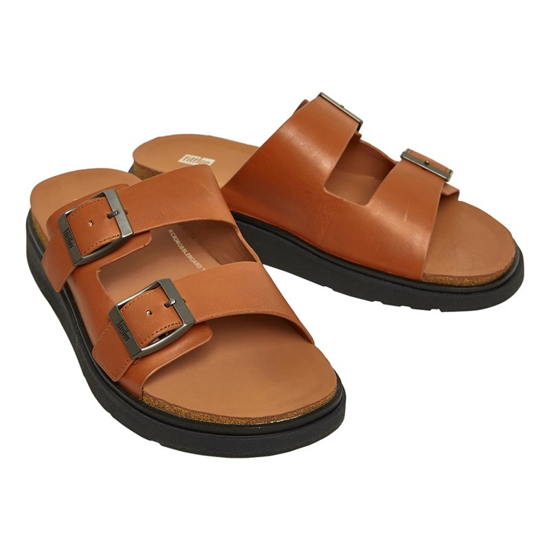 FitFlop Mens Gen FF Double Buckle Sandals Light Tan - Image 1