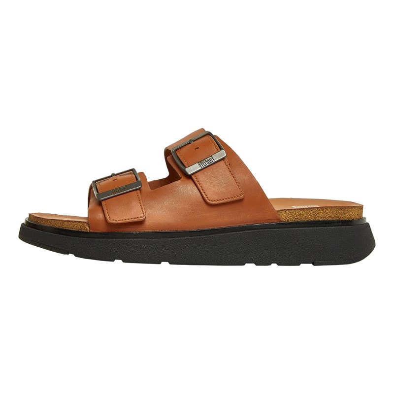 FitFlop Mens Gen FF Double Buckle Sandals Light Tan - Image 2