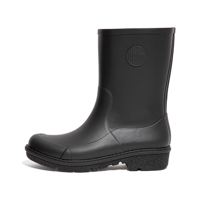FitFlop Womens Short Wonderwelly Boots All Black - Image 2
