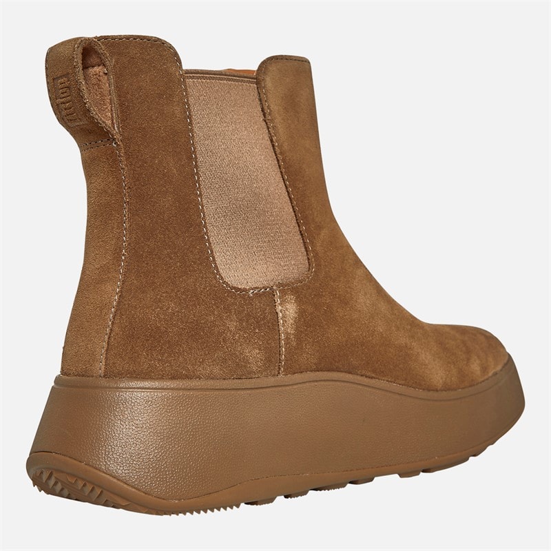 FitFlop Womens F-Mode Suede Flatform Chelsea Boots Minky Grey - Image 5