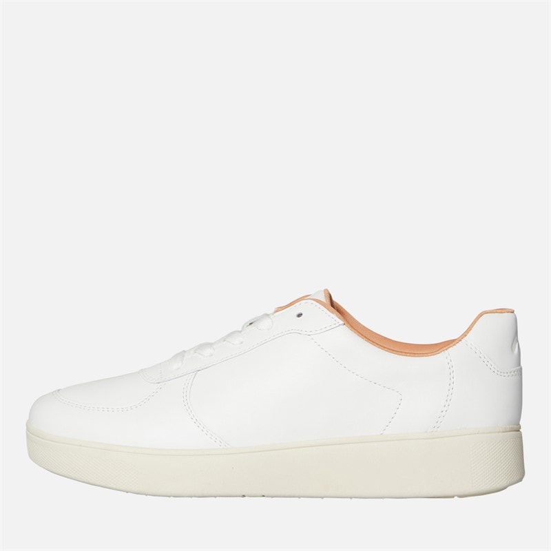 FitFlop Womens Rally Leather Panel Trainers Urban White