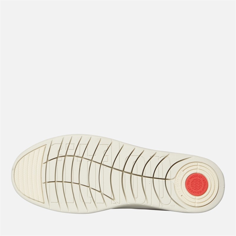 FitFlop Womens Rally Leather Panel Trainers Urban White - Image 2