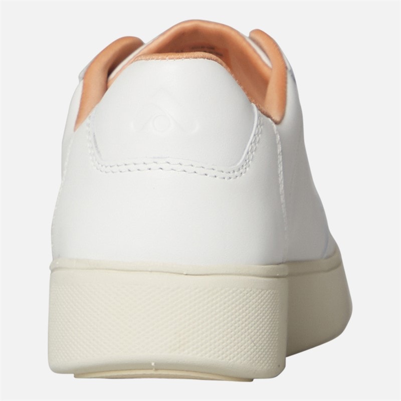 FitFlop Womens Rally Leather Panel Trainers Urban White - Image 3