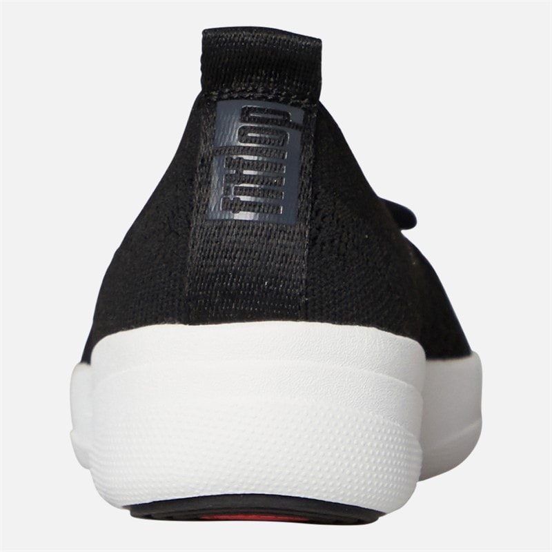 FitFlop Womens Uberknit Slip-On Ballerina Shoes With Bow Black - Image 3